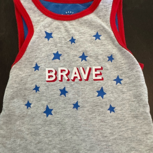 Cat & Jack Gray and Red Jumpsuit with Star Accents - Picture 2 of 3